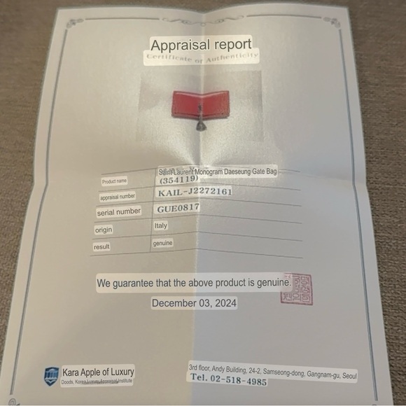 YSL Red Leather Chain Bag - Picture 8 of 10